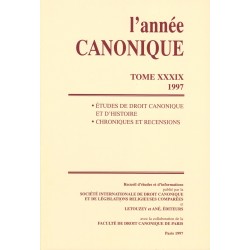 L'Année canonique XXXIX Études diverses