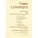 L'Année canonique XXXV Statuts civil et canonique des animateurs