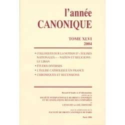 L'Année canonique XLVI (2004) Églises nationales : Nation et Rel