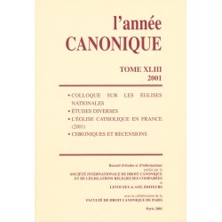 L'Année canonique XLIII (2001) Colloque sur les Églises national