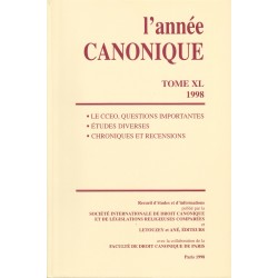 L'année canonique XL (1998) Le Code des canons des Églises orien