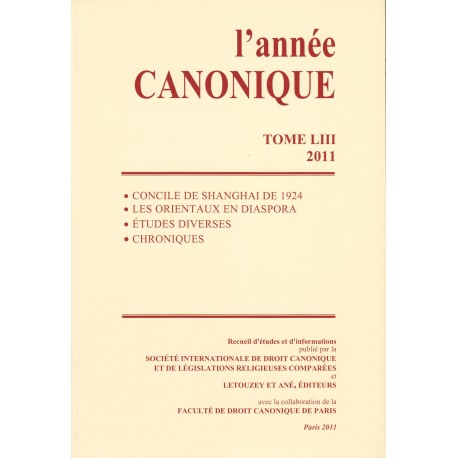 L'année canonique LIII (2011)