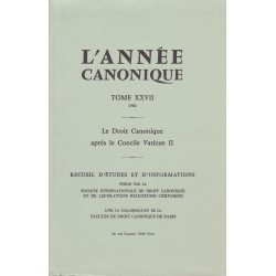 L'Année canonique XXVII Le Droit canonique après Vatican II