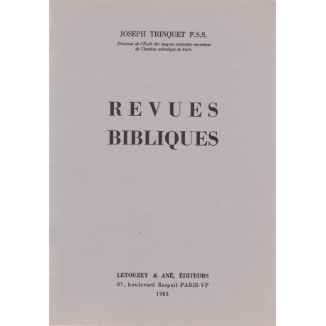 Revues bibliques