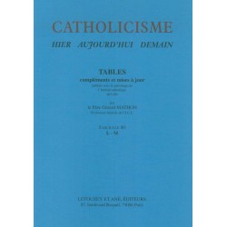 Catholicisme Tables Fasc. 80 L-M