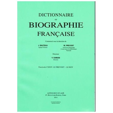 Dictionnaire de biographie française, fasc. 1-124