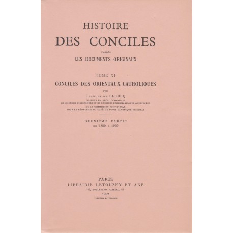 Histoire des conciles XI/2 1850-1949