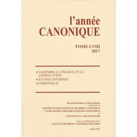 L'année canonique LVIII (2017)